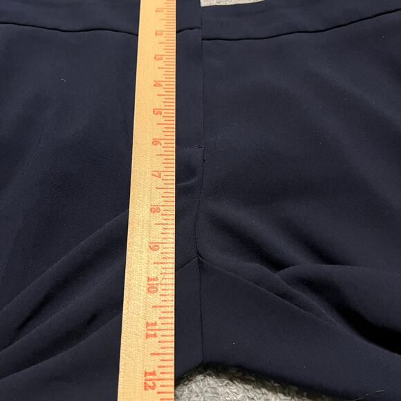 Trina Turk Dress Pants Womens 6 (32x33) Navy Blue  Straight Mid Rise - Picture 10 of 10